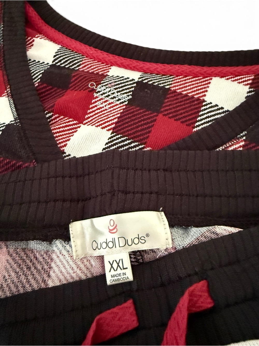 Cuddl Duds Sweater Knit Henley Plaid Pajama Set – XXL (22–24) – NWT - Picture 9 of 11